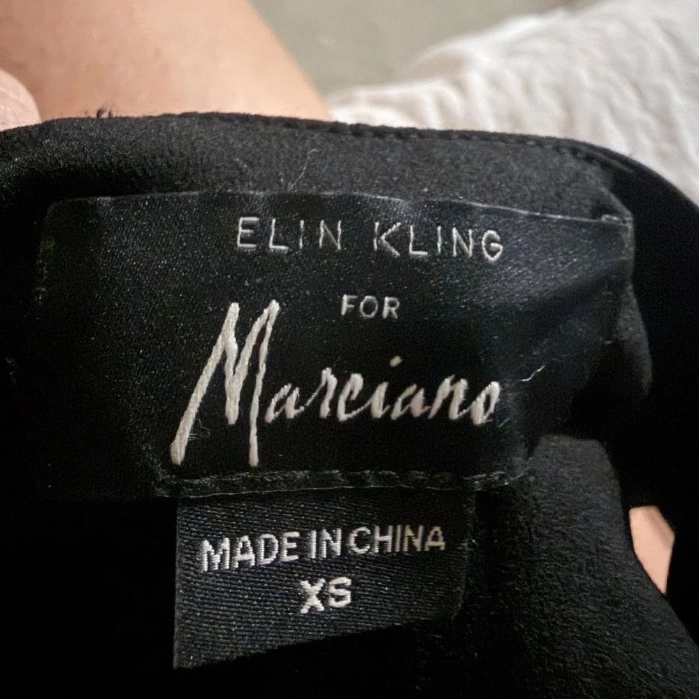 Elin Kling Black 100% Silk Top/Mini Dress for Marciano in XS - Picture 5 of 6